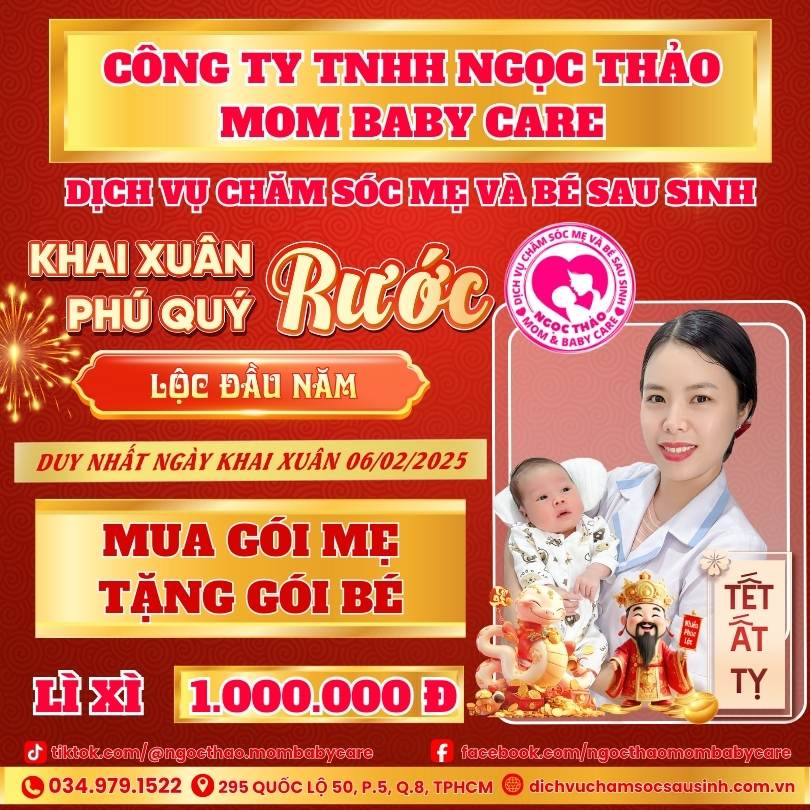 Khai xuân phú quý đón lộc đầu năm cùng dịch vụ chăm sóc mẹ và bé sau sinh